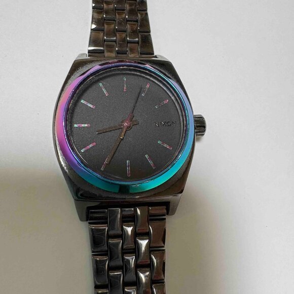 Nixon Small Time Teller Watch - Stainless Steel - Gunmetal/Multi - A399 1698-00 - Picture 5 of 16